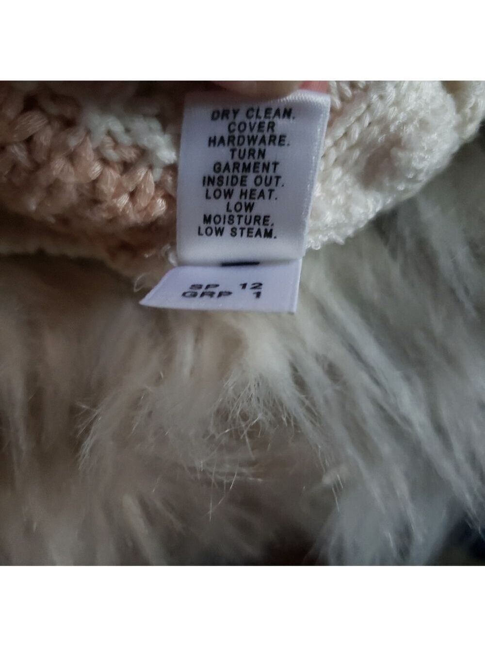 St. John Pink White Asymmetrical Knit Sweater Petite - Picture 3 of 8